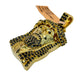SOLID 14KT GOLD NATURAL BLACK DIAMOND MEDIUM JESUS HEAD PENDANT