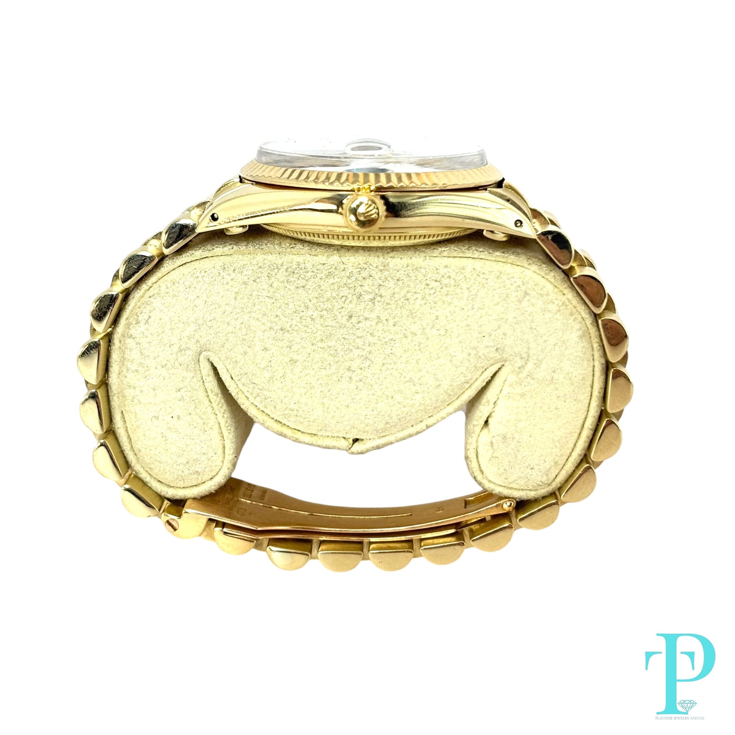34MM ROLEX DATE REF.1510 14KT YELLOW GOLD MOP DIAL