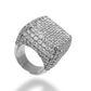 14KT WHITE GOLD DIAMOND SQUARE RING 6.00 CT