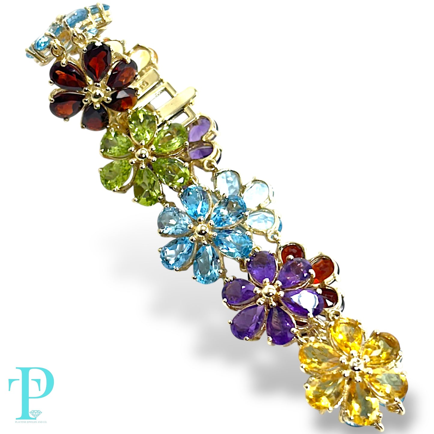 10KT YELLOW GOLD “FLOWERS OF SPRING” LADIES BRACELET