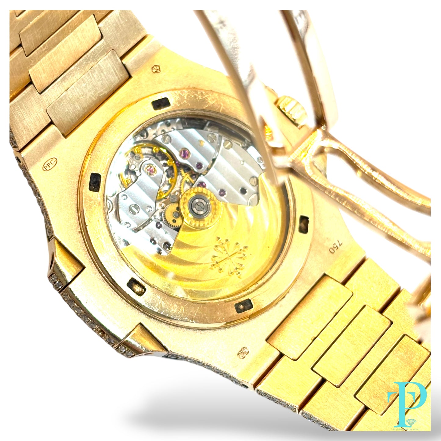 PATEK PHILIPPE 40MM 18KT ROSE GOLD BUSTDOWN/DIAMOND ENCRUSTED