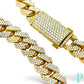 10KT YELLOW GOLD / 17MM 460.0g 22” 50.6CTW DIAMOND / MIAMI CUBAN LINK CHAIN