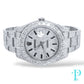 41MM ROLEX DATEJUST “AVALANCHE” / VVS-1 BUSTDOWN / DIAMOND ENCRUSTED / STAINLESS STEEL / OYSTER BRACELET / STICK HOUR-MARKERS / AUTOMATIC MOVEMENT