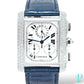 28MM CARTIER TANK FRANÇAISE CHRONOFLEX / 18KT WHITE GOLD / FACTORY DIAMOND BEZEL