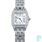 31MM CARTIER PANTHERE DE CARTIER / BUSTDOWN / DIAMOND ENCRUSTED / STAINLESS STEEL / NATURAL DIAMONDS / WHITE ROMAN DIAL