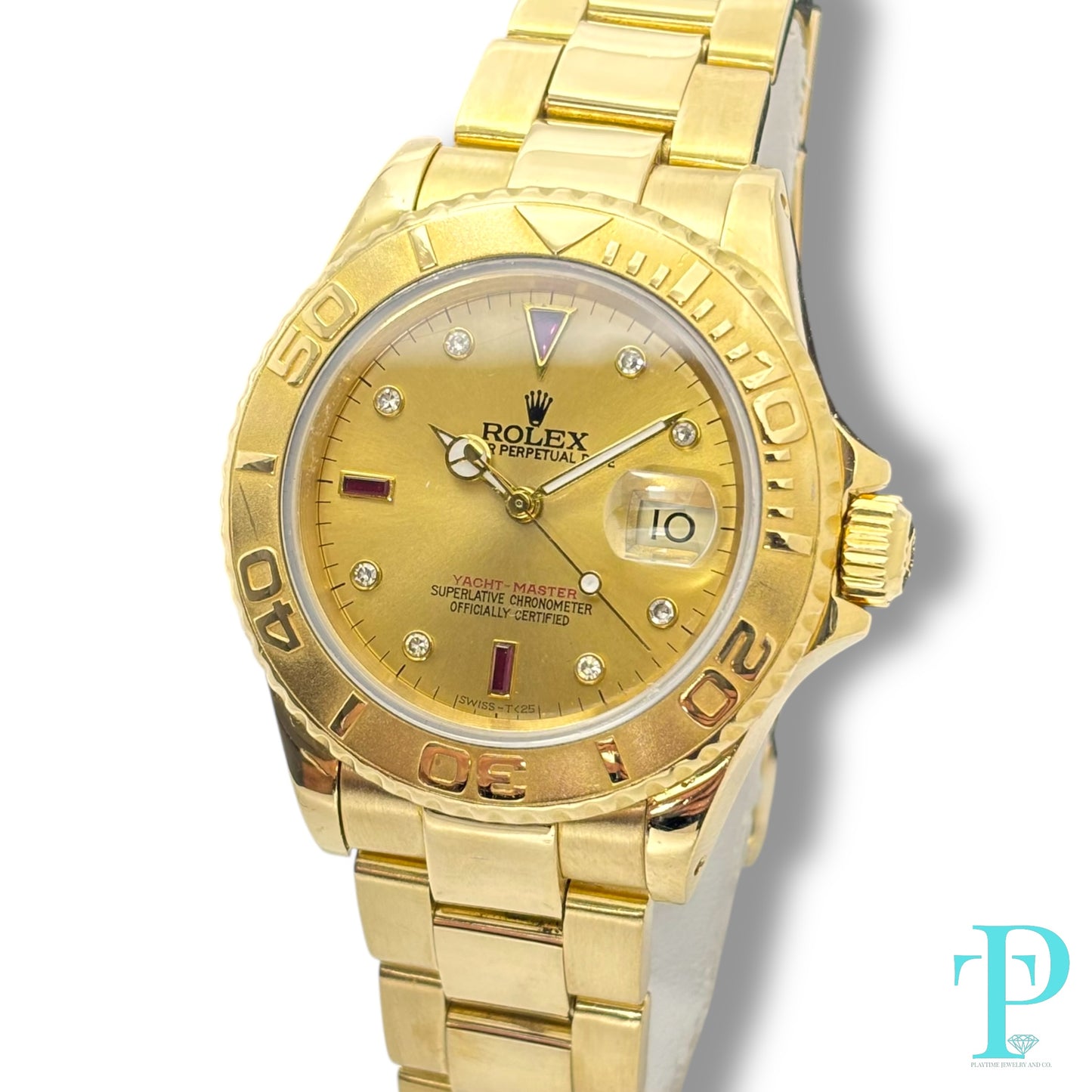 40MM ROLEX YACHT-MASTER / 18KT GOLD MENS WATCH Ref.16628