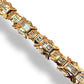 10MM 14KT ROSE GOLD “FANCY” DIAMOND LINK BRACELET 8.05CTW