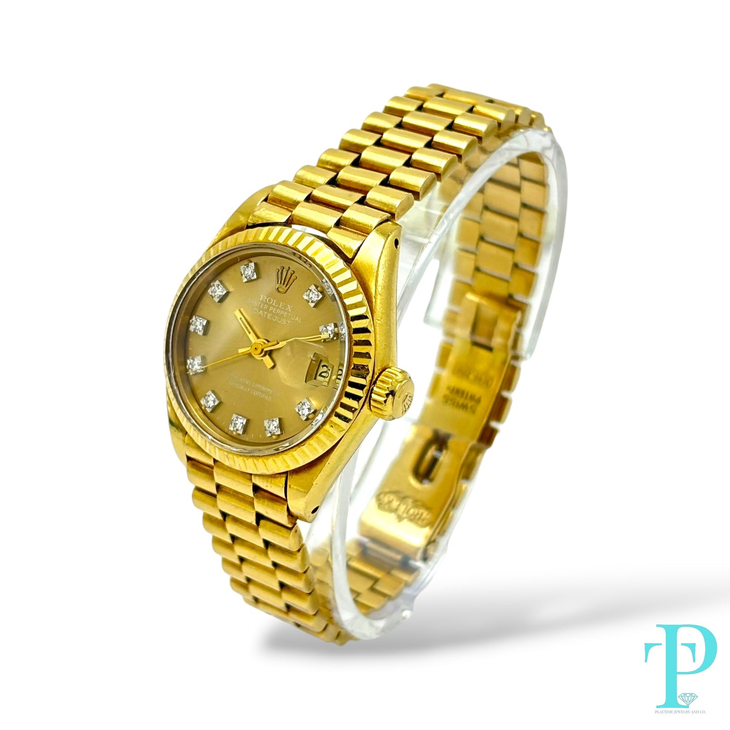 26MM ROLEX DATEJUST 18KT GOLD LADIES WATCH Ref.6917
