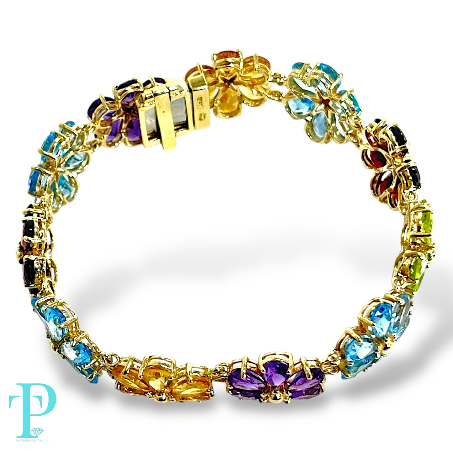 10KT YELLOW GOLD “FLOWERS OF SPRING” LADIES BRACELET