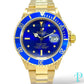 40MM ROLEX SUBMARINER 16618-LB / 18KT YELLOW GOLD MENS WATCH