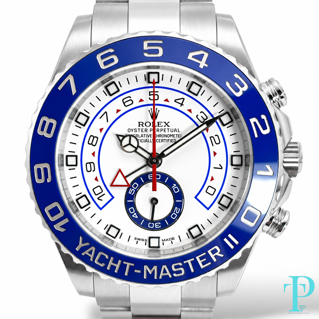 PRE-OWNED 44MM ROLEX YACHT-MASTER II MERCEDES HANDS REF.116680(2019)
