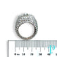 14KT WHITE GOLD “ICEBERG” RING 9.22CTW VVS-1 LAB-GROWN DIAMOND SIGNET RING