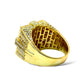 14KT YELLOW GOLD SQUARE PILAR TOP RING 3.88 CT