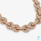 14KT ROSE GOLD DIAMOND SET INFINITY CHAIN 15.5MM 22” 163g (LGD)