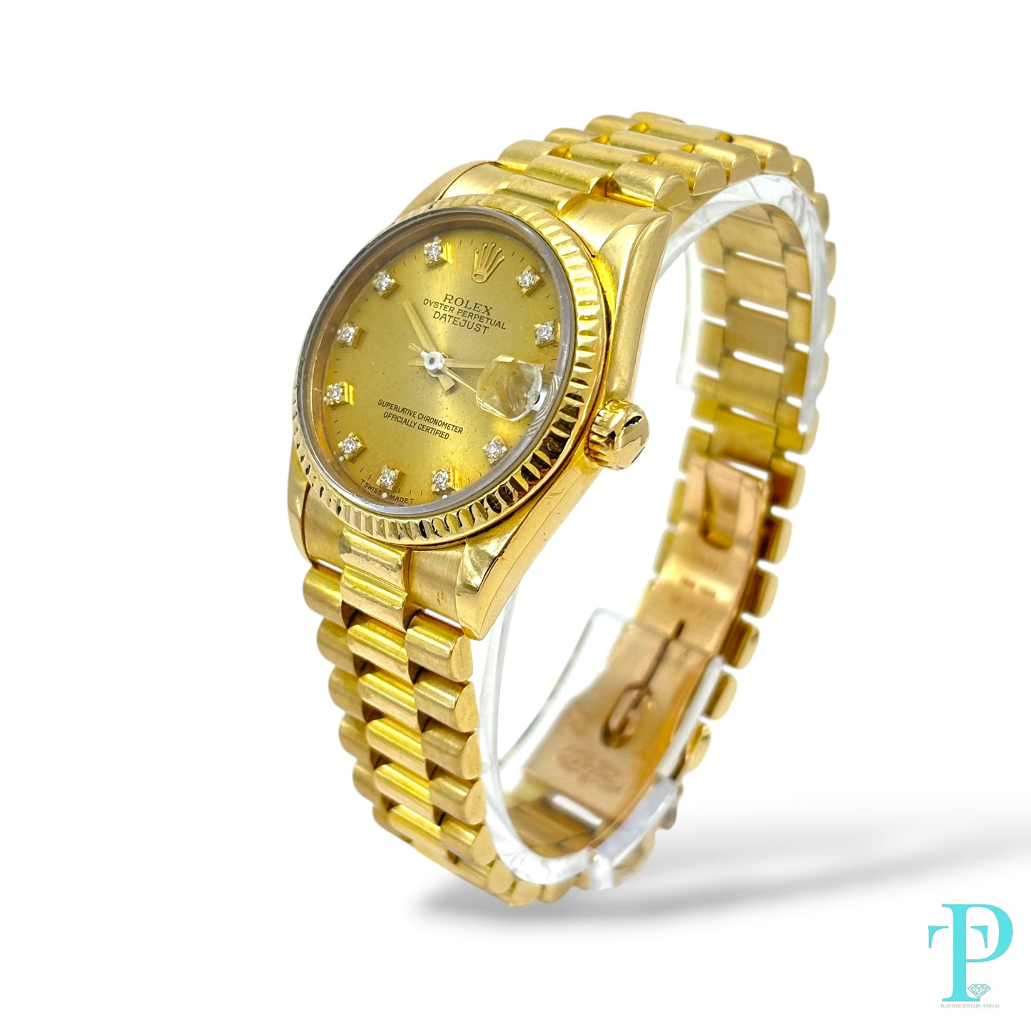 31MM ROLEX DATEJUST Ref.68278 18KT GOLD LADIES WATCH