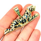 10KT PANTHER WITH BLACK ENAMEL | 0.02CTW CVD EMERALD | PENDANT