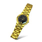 VINTAGE GUCCI 31MM GOLD PLATED DIAMOND DIAL WATCH