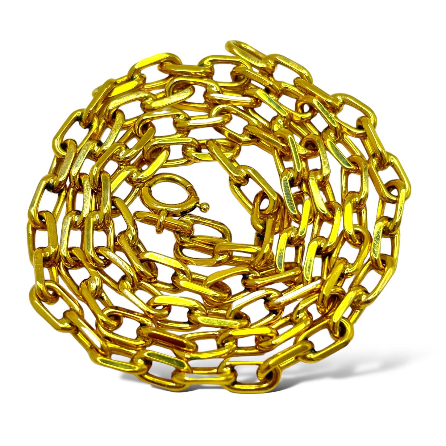 14KT YELLOW GOLD SOLID ANCHOR LINK CHAIN 20” 6MM