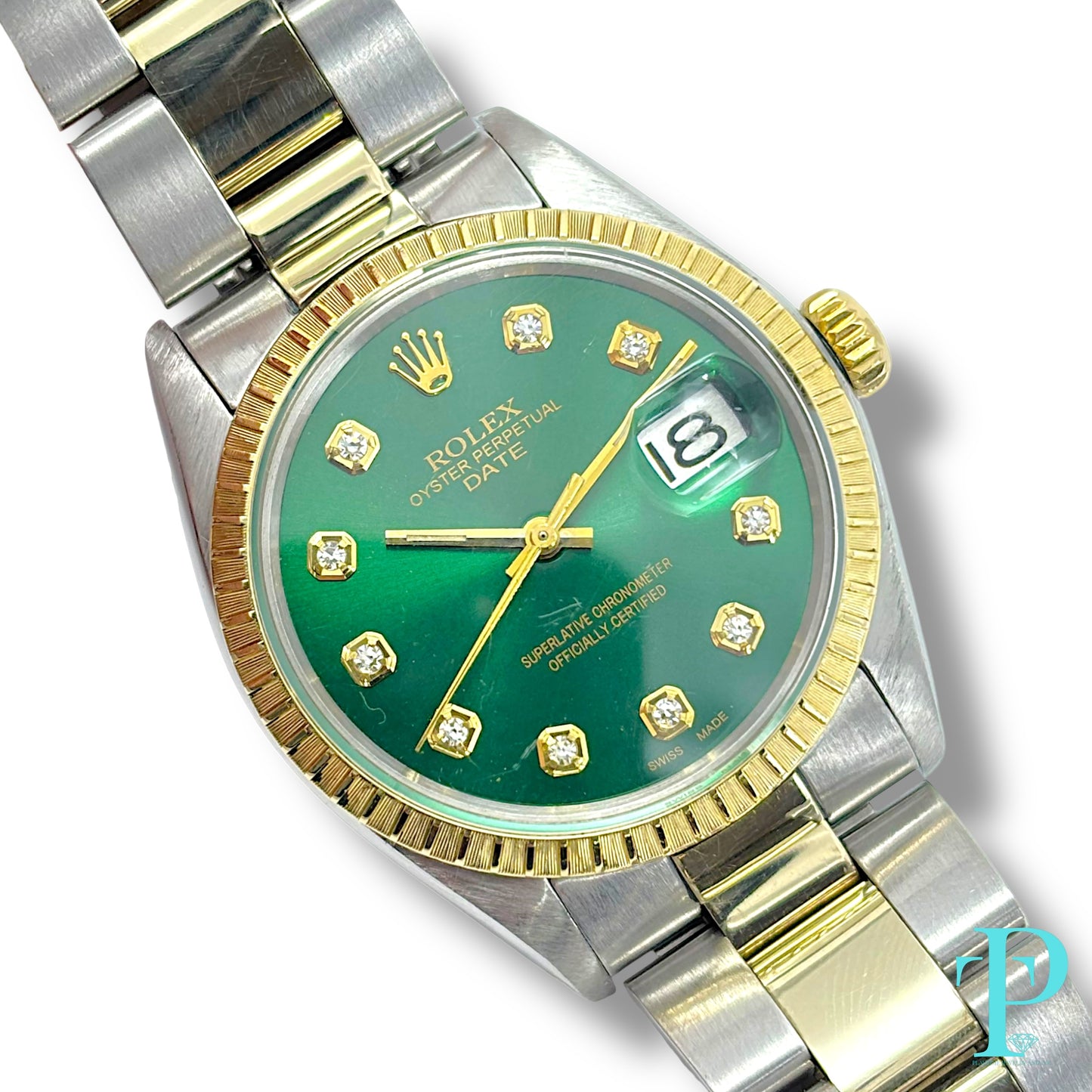 34MM ROLEX DATE 18KT TWO-TONE MEN’S WATCH