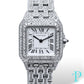 31MM CARTIER PANTHERE DE CARTIER / BUSTDOWN / DIAMOND ENCRUSTED / STAINLESS STEEL / NATURAL DIAMONDS / WHITE ROMAN DIAL