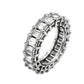 14KT WHITE GOLD VVS-1 IGI CERTIFIED 16.5CTW DIAMOND EMERALD CUT ETERNITY BAND