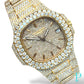 PATEK PHILIPPE 40MM 18KT ROSE GOLD BUSTDOWN/DIAMOND ENCRUSTED
