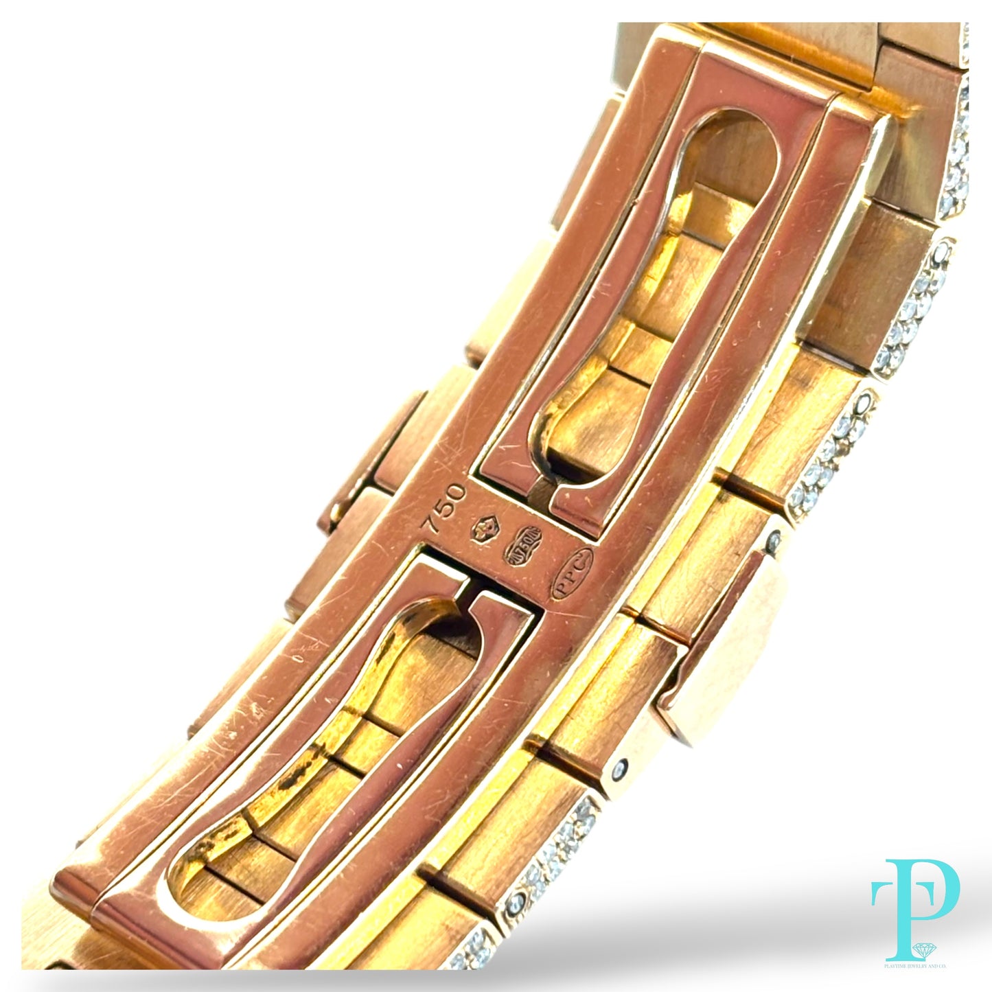 PATEK PHILIPPE 40MM 18KT ROSE GOLD BUSTDOWN/DIAMOND ENCRUSTED