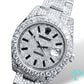41MM ROLEX DATEJUST “AVALANCHE” / VVS-1 BUSTDOWN / DIAMOND ENCRUSTED / STAINLESS STEEL / OYSTER BRACELET / STICK HOUR-MARKERS / AUTOMATIC MOVEMENT