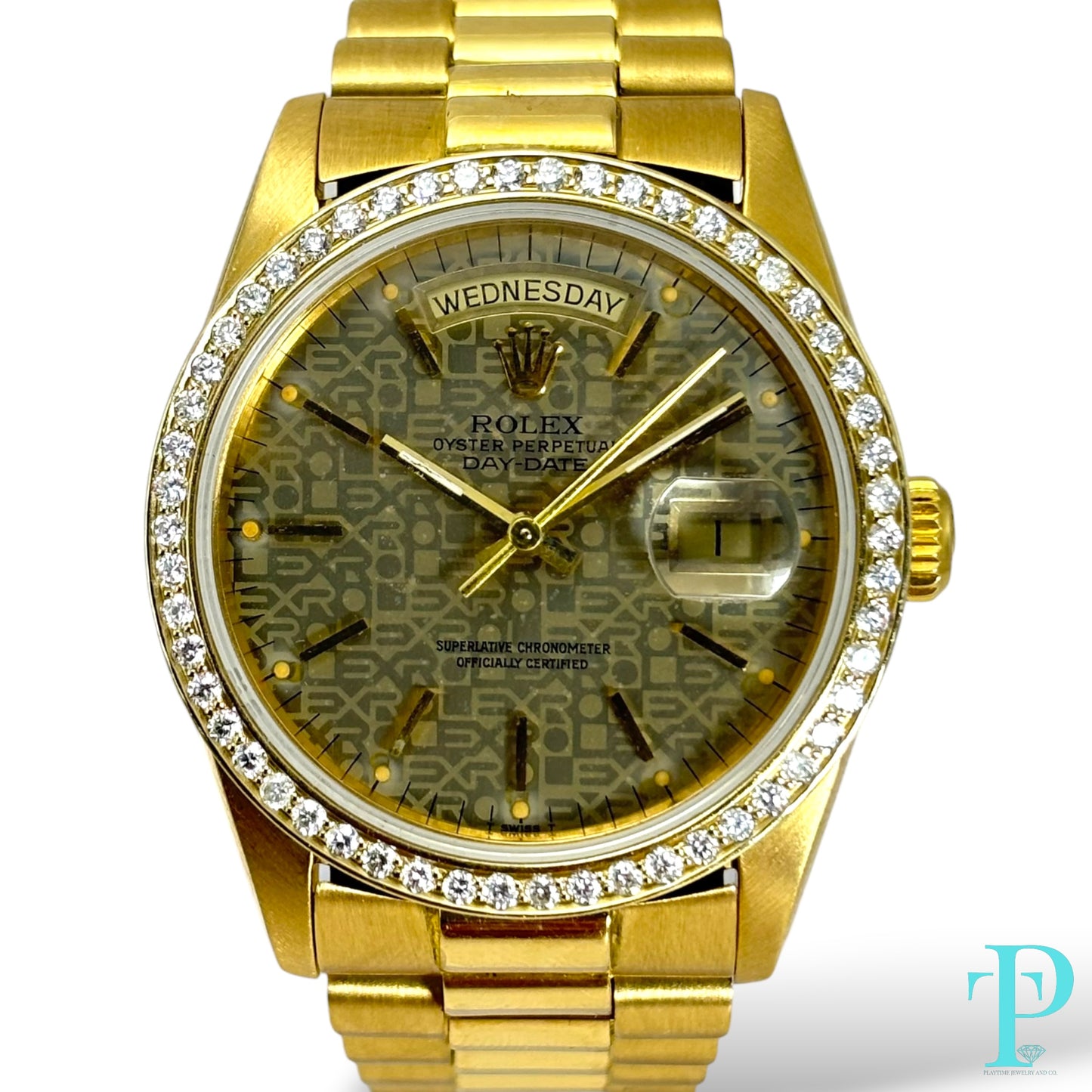 Pre-Owned 36MM ROLEX DAY-DATE 18038 (1988) R-Serial