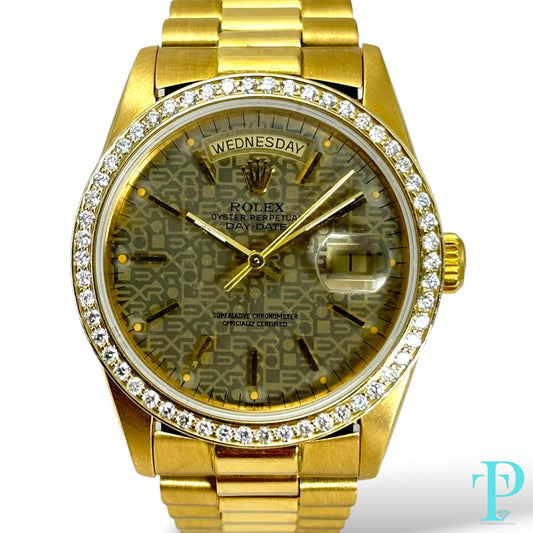 Pre-Owned 36MM ROLEX DAY-DATE 18038 (1988) R-Serial