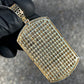 SOLID 14KT VVS-1 NATURAL DIAMOND “DOG-TAG” PENDANT
