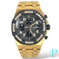 AUDEMARS PIAGUET ROYAL OAK OFFSHORE 44MM / 18KT ROSE GOLD / FACTORY DIAMOND BLACK RUBBER BEZEL / CHRONOGRAPH/ AUTOMATIC