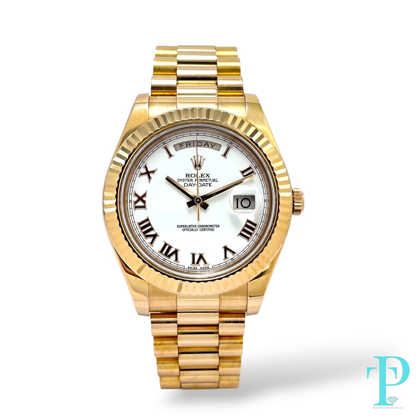 41MM ROLEX DAY-DATE “PRESIDENTIAL” ROSE GOLD MENS WATCH / Ref.218235
