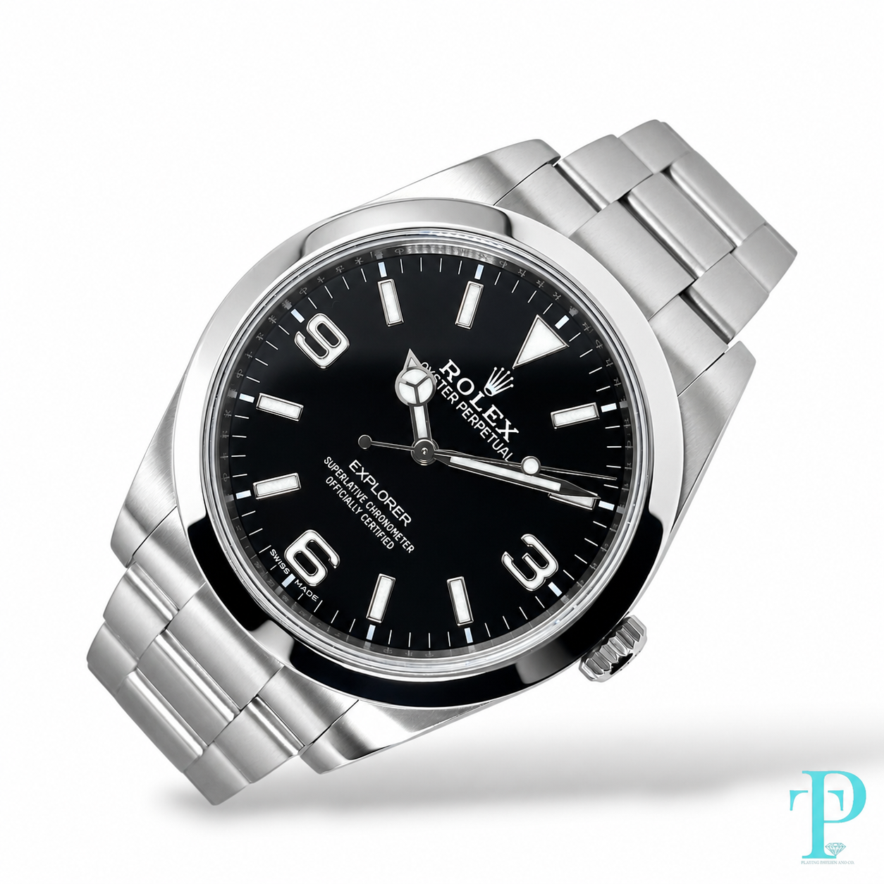 PRE-OWNED 40MM ROLEX EXPLORER 214270 / STEEL / BLACK DIAL