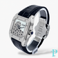 PRE-OWNED 34MM CARTIER SANTOS 1/1 CUSTOM DIAMOND SET WATCH