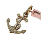 SOLID 14KT ANCHOR VVS-1 DIAMOND PENDANT