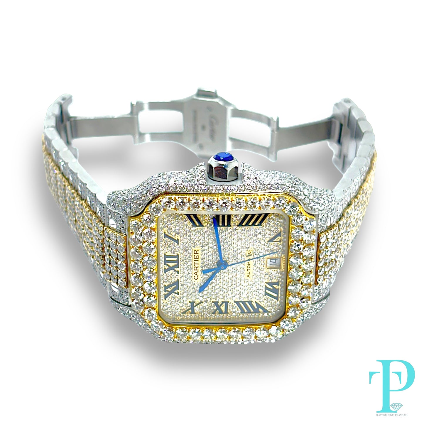 40MM CARTIER SANTOS XL JUMBO-DIAMOND BUSTDOWN