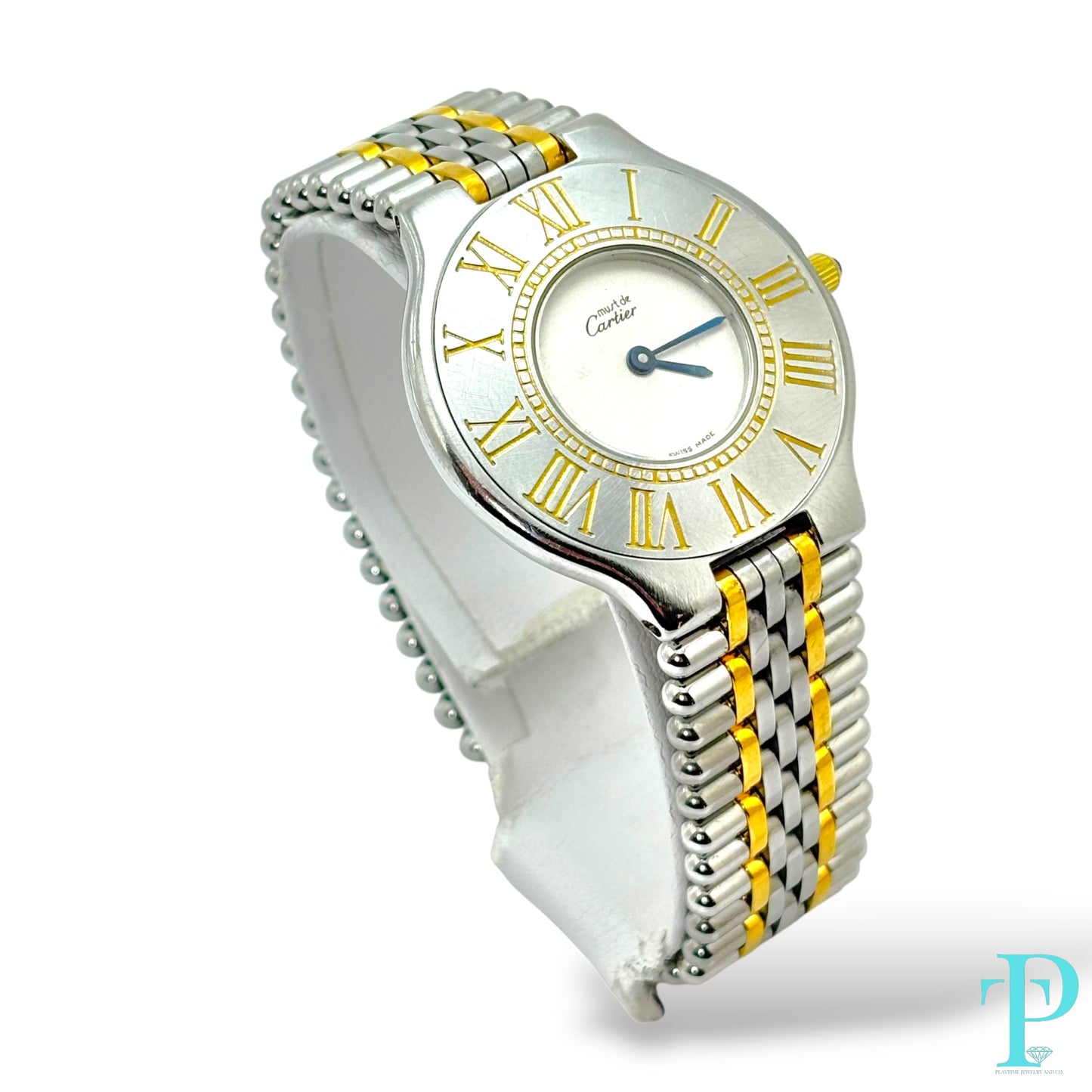 28MM CARTIER “Must 21” / STEEL & GOLD PLATE / QUARTZ MOVEMENT