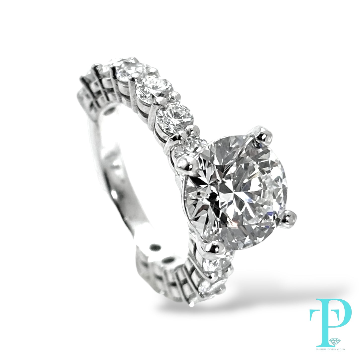 2.00 CT ROUND-CUT DIAMOND ENGAGEMENT RING / LAB-GROWN