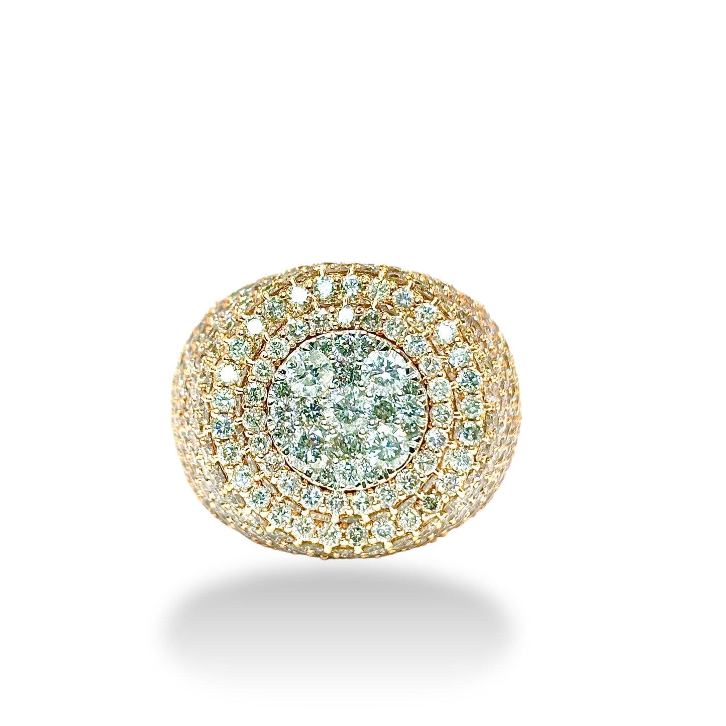 10KT GOLD VVS-1 DIAMOND ROUND CHAMPIONSHIP RING