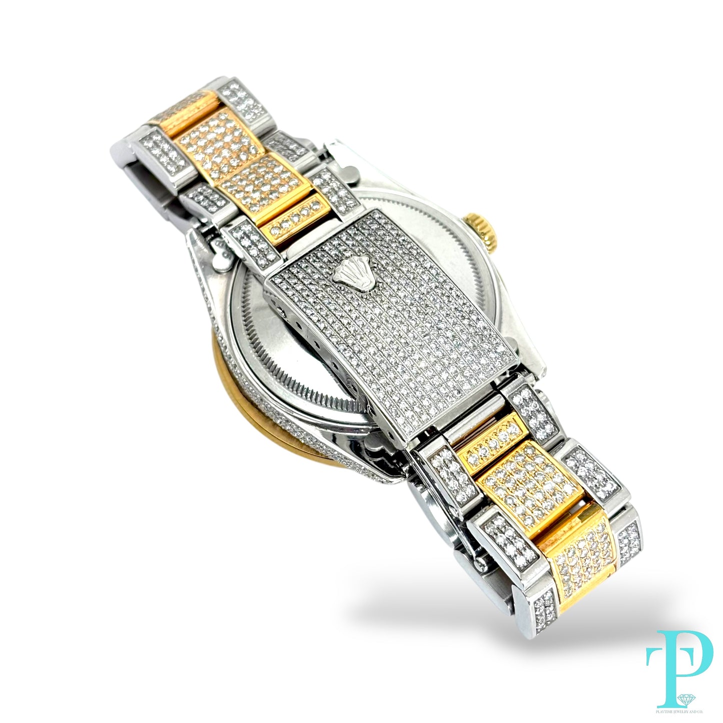 36MM ROLEX DATEJUST / ROSE GOLD TWO-TONE / 15.00CTW DIAMOND / 3.00CTW SAPPHIRE BEZEL / OYSTER BRACELET / AUTOMATIC Ref.16013