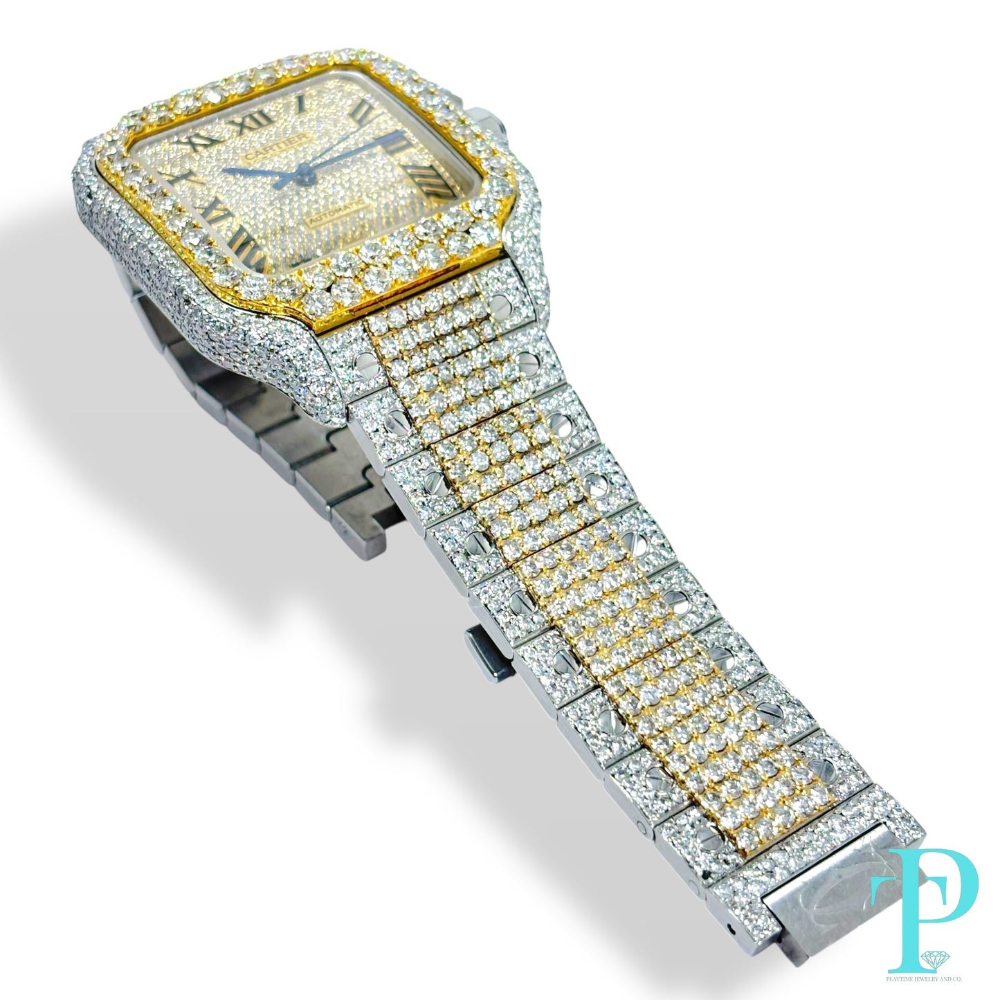 40MM CARTIER SANTOS XL JUMBO-DIAMOND BUSTDOWN