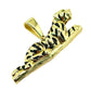10KT PANTHER WITH BLACK ENAMEL | 0.02CTW CVD EMERALD | PENDANT