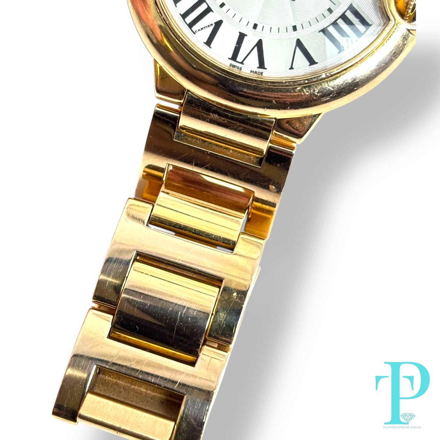 38MM CARTIER BALLON BLEU / 18KT ROSE GOLD / WHITE ROMAN DIAL / AUTOMATIC