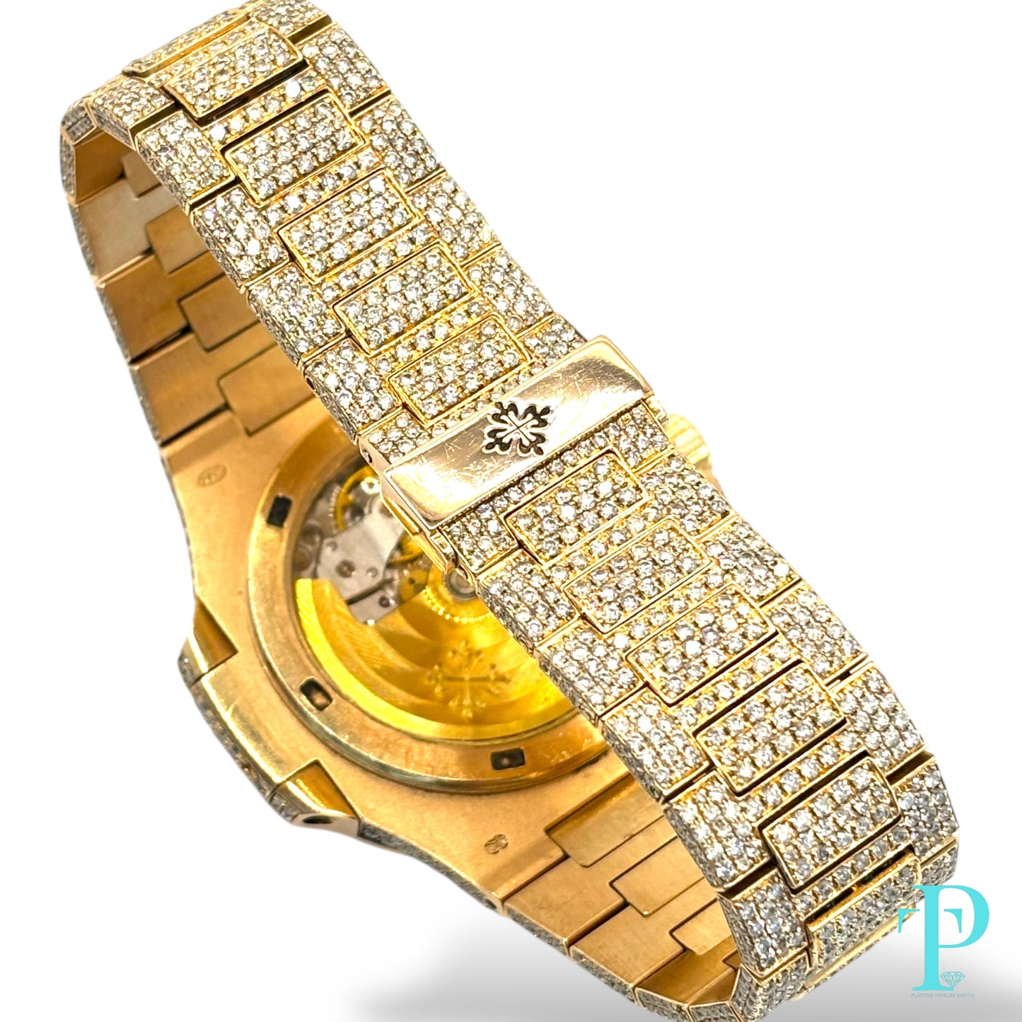 PATEK PHILIPPE 40MM 18KT ROSE GOLD BUSTDOWN/DIAMOND ENCRUSTED