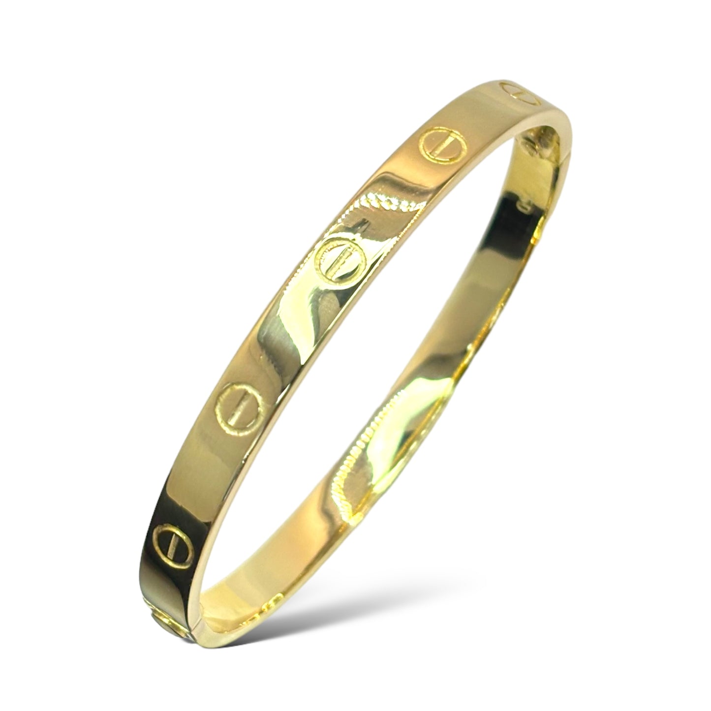 1/1 ESTATE VINTAGE CARTIER LOVE BRACELET 18KT YELLOW GOLD (SIZE 17)