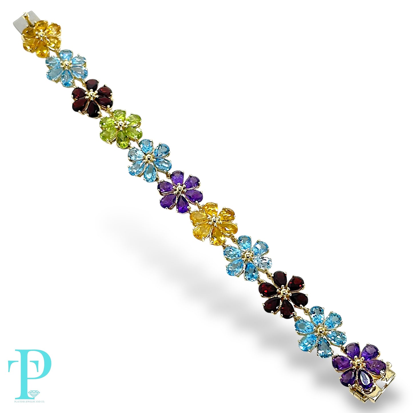 10KT YELLOW GOLD “FLOWERS OF SPRING” LADIES BRACELET