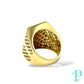 14K “KING GAMBLER” MENS GOLD ENAMELED RING