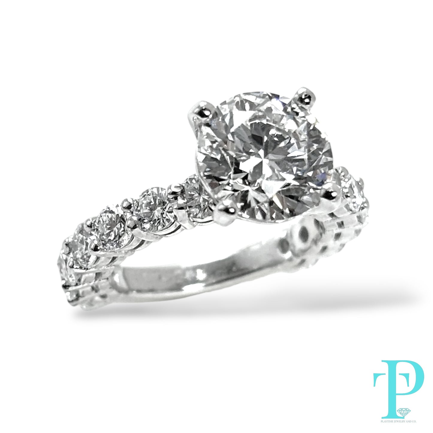 2.00 CT ROUND-CUT DIAMOND ENGAGEMENT RING / LAB-GROWN