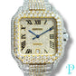 41MM CARTIER “SANTOS DE CARTIER” VVS-1 NATURAL DIAMOND BUSTDOWN MENS WATCH